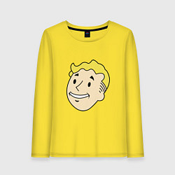 Лонгслив хлопковый женский Vault boy head, цвет: желтый