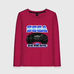 Лонгслив хлопковый женский Sega genesis joystick, цвет: маджента