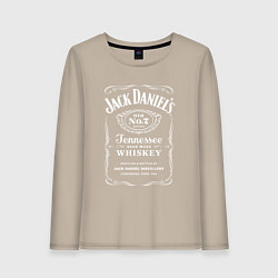 Лонгслив хлопковый женский Jack Daniels, цвет: миндальный