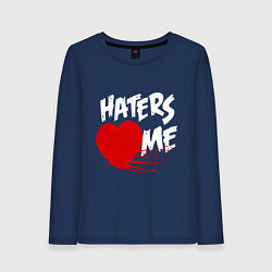 Женский лонгслив Haters love me