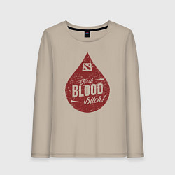 Лонгслив хлопковый женский Dota blood, цвет: миндальный