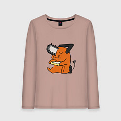 Женский лонгслив Пачита ест тост