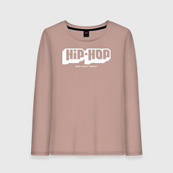 Лонгслив хлопковый женский Dope street market hip-hop, цвет: пыльно-розовый