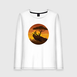 Женский лонгслив Сурикаты на закате