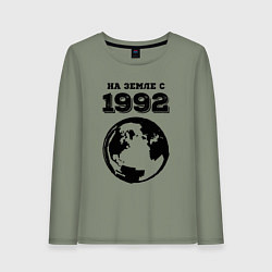 Женский лонгслив На Земле с 1992 с краской на светлом