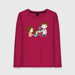 Женский лонгслив Врач и женщина с ребёнком