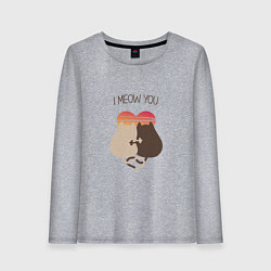 Женский лонгслив Коты на закате