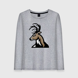 Лонгслив хлопковый женский Deer mood, цвет: меланж