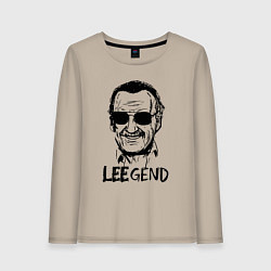 Лонгслив хлопковый женский Leegend, цвет: миндальный