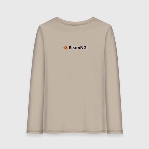 Женский лонгслив Лого BeamNG drive малый / Миндальный – фото 2