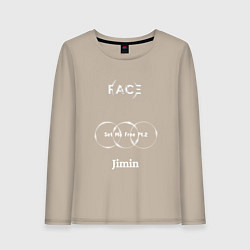 Лонгслив хлопковый женский JIMIN FACE Set Me Free, цвет: миндальный