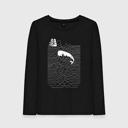 Лонгслив хлопковый женский Joy Division китобой, цвет: черный
