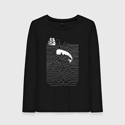Лонгслив хлопковый женский Joy Division китобой, цвет: черный