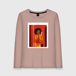 Лонгслив хлопковый женский Taylor Harding - Why Women Kill, цвет: пыльно-розовый