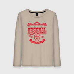 Лонгслив хлопковый женский Arsenal 1886, цвет: миндальный