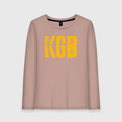 Лонгслив хлопковый женский KGB, цвет: пыльно-розовый