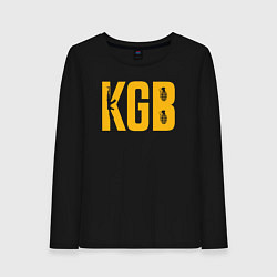 Лонгслив хлопковый женский KGB, цвет: черный