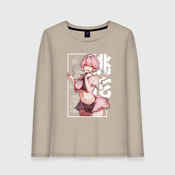 Лонгслив хлопковый женский Tao Fa, цвет: миндальный