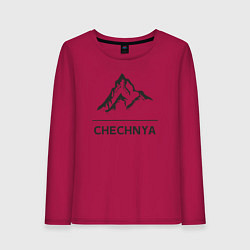 Лонгслив хлопковый женский Чечня Россия, цвет: маджента