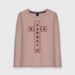 Лонгслив хлопковый женский Black Sabbath, цвет: пыльно-розовый