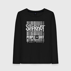Лонгслив хлопковый женский Slipknot bar code, цвет: черный