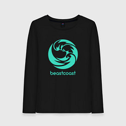 Лонгслив хлопковый женский Beastcoast logo, цвет: черный