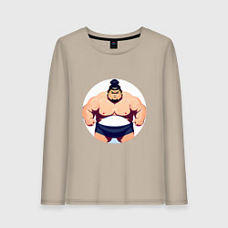 Женский лонгслив Борец сумо