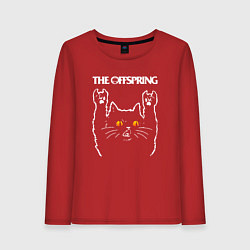 Лонгслив хлопковый женский The Offspring rock cat, цвет: красный