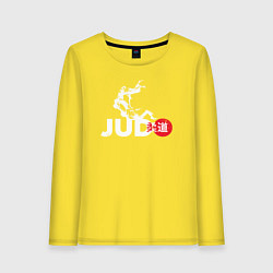 Лонгслив хлопковый женский Judo Japan, цвет: желтый