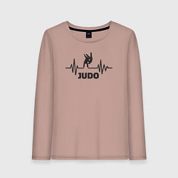 Лонгслив хлопковый женский Judo pulse, цвет: пыльно-розовый