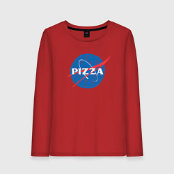 Лонгслив хлопковый женский Pizza, цвет: красный