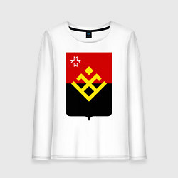 Лонгслив хлопковый женский Малая Пурга, цвет: белый