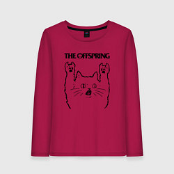 Лонгслив хлопковый женский The Offspring - rock cat, цвет: маджента