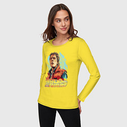 Лонгслив хлопковый женский Michael J Fox, цвет: желтый — фото 2