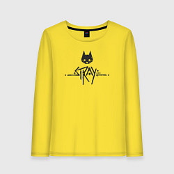 Лонгслив хлопковый женский Stray street cat, цвет: желтый