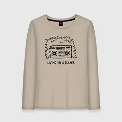 Женский лонгслив Living on a player