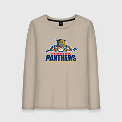 Лонгслив хлопковый женский Florida panthers - hockey team, цвет: миндальный