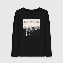 Лонгслив хлопковый женский Тру фанат Joy Division, цвет: черный