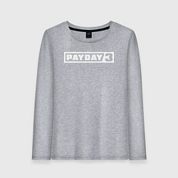 Лонгслив хлопковый женский Payday 3 logo, цвет: меланж