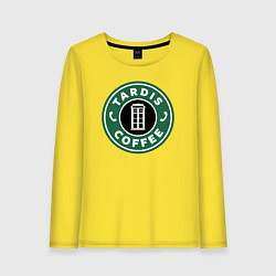 Лонгслив хлопковый женский Tardis coffee, цвет: желтый