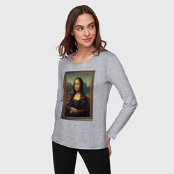 Лонгслив хлопковый женский Mona Lisa - original, цвет: меланж — фото 2
