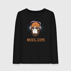 Женский лонгслив Monkey music zone
