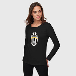 Лонгслив хлопковый женский Juventus sport fc, цвет: черный — фото 2