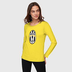 Лонгслив хлопковый женский Juventus sport fc, цвет: желтый — фото 2