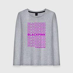 Лонгслив хлопковый женский Blackpink kpop - музыкальная группа из Кореи, цвет: меланж