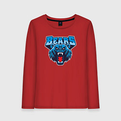 Лонгслив хлопковый женский Bears team, цвет: красный