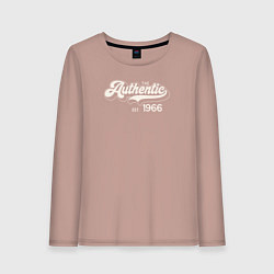 Лонгслив хлопковый женский Authentic 1966, цвет: пыльно-розовый