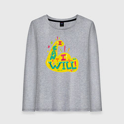 Лонгслив хлопковый женский Я могу я сделаю, цвет: меланж