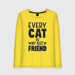 Женский лонгслив Every cat is my best friend