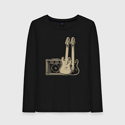 Лонгслив хлопковый женский Rock life, цвет: черный